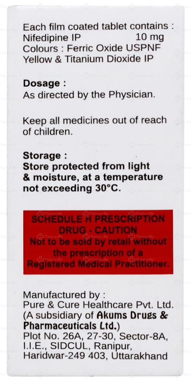 Nifedules Rt 10mg Tablet 10s