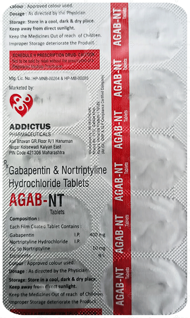 Agab NT 400/10mg Tablet 10s