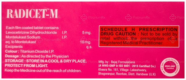 Radicet M 5/10mg Tablet 10s