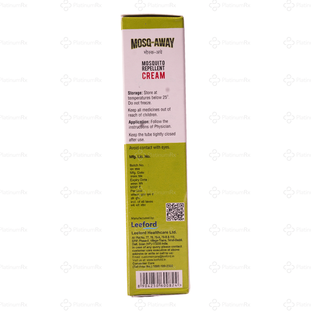 Mosq Away Mosquito Repellent 12% Cream 50gm
