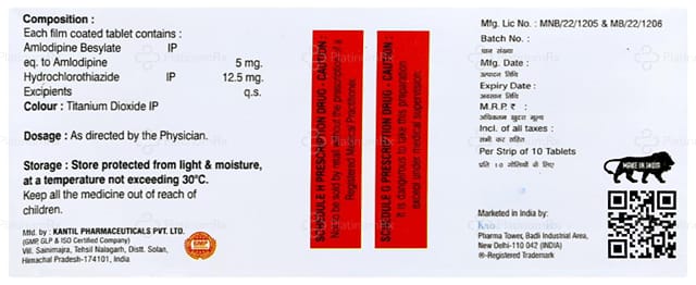Amleod H 5/12.5mg Tablet 10s