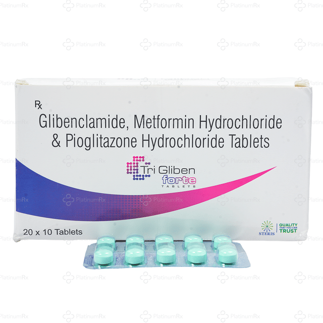 Tri Gliben Forte 5/500/15mg Tablet 10s