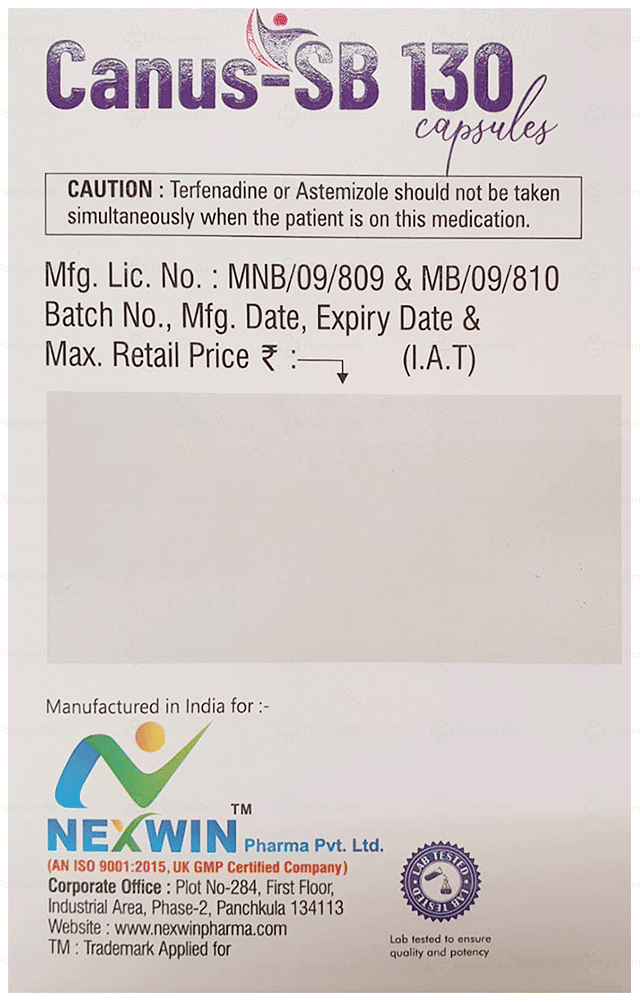 Canus SB 130mg Capsule 10s