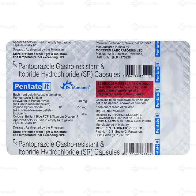 Pentate IT 40mg/150mg Capsule SR 10s