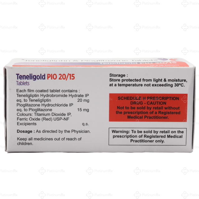 Teneligold Pio 20/15mg Tablet 10s