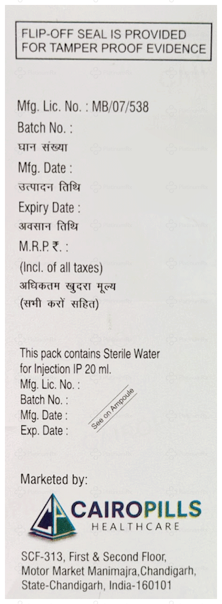 Tazocap 4000/500mg Injection 1s