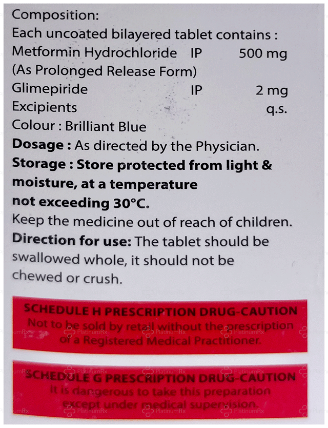 Edgly M 2/500mg Tablet PR 10s