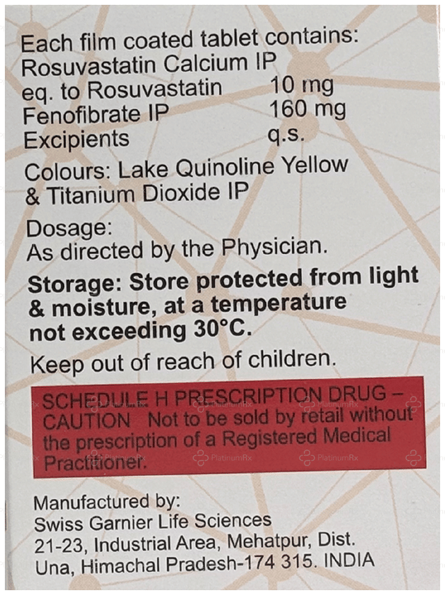 Rossap F 160/10mg Tablet 15s