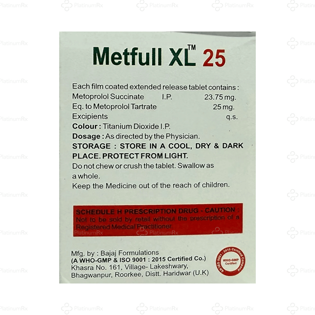 Metfull XL 23.75mg Tablet ER 10s