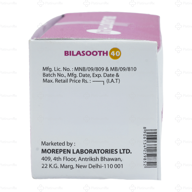 Bilasooth 40mg Tablet 10s