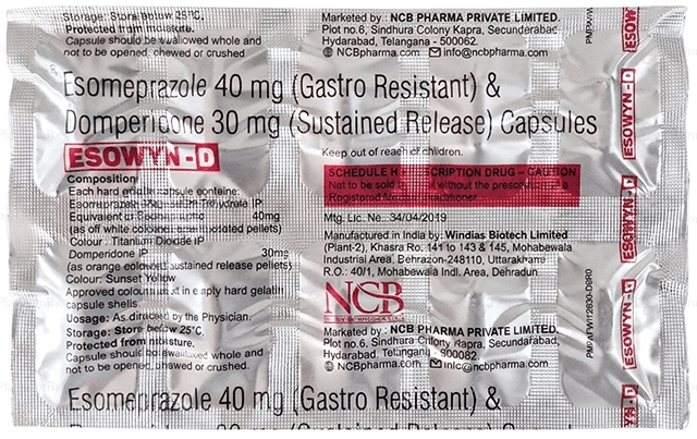 Esowyn D 30/40mg Capsule SR 10s