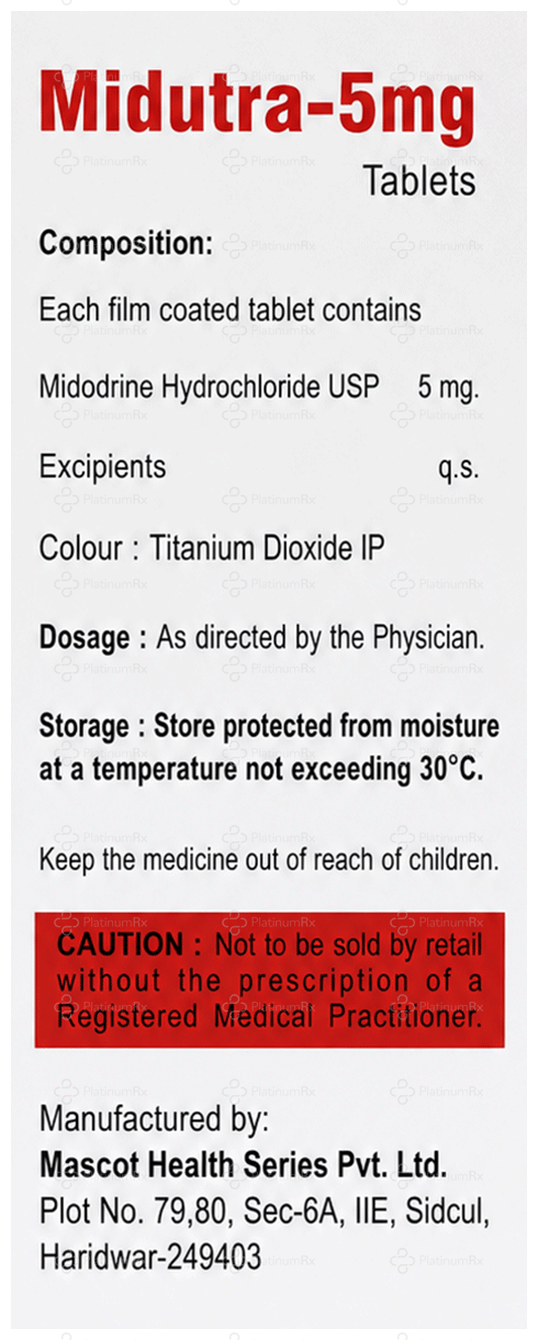 Midutra 5mg Tablet 10s