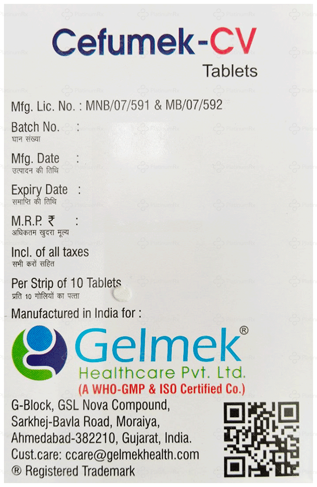 Cefumek CV 500/125mg Tablet 10s