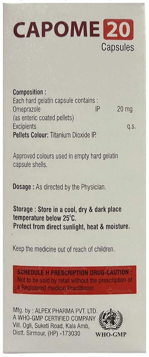 Capome 20mg Capsule 15s