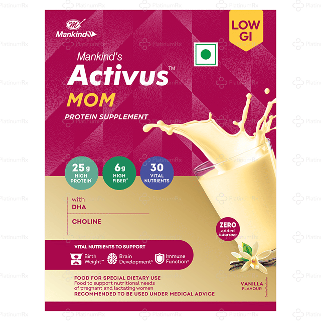 Activus Mom Vanilla Flavour Protein Supplements Powder 200gm