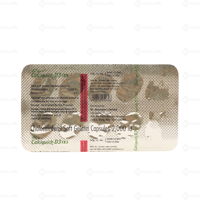 Calciquick D3 2k Capsule 10s