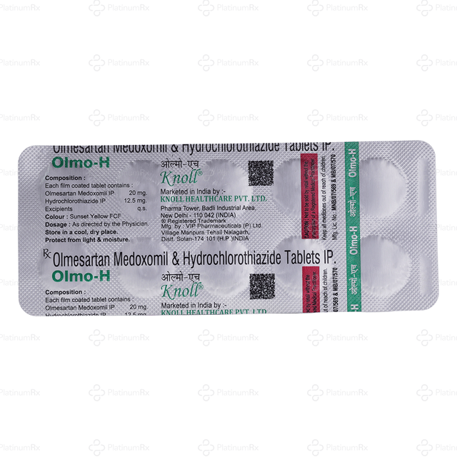 Olmo H 12.5/20mg Tablet 10s