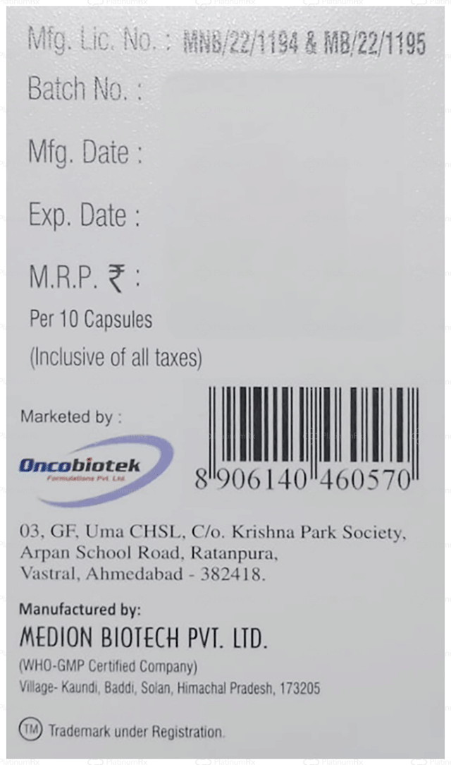 Oncolido 5mg Capsule 10s