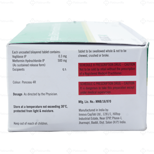 Vogliboz M 500/0.3mg SR Tablet 10s