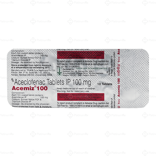 Acemiz 100mg Tablet 10s