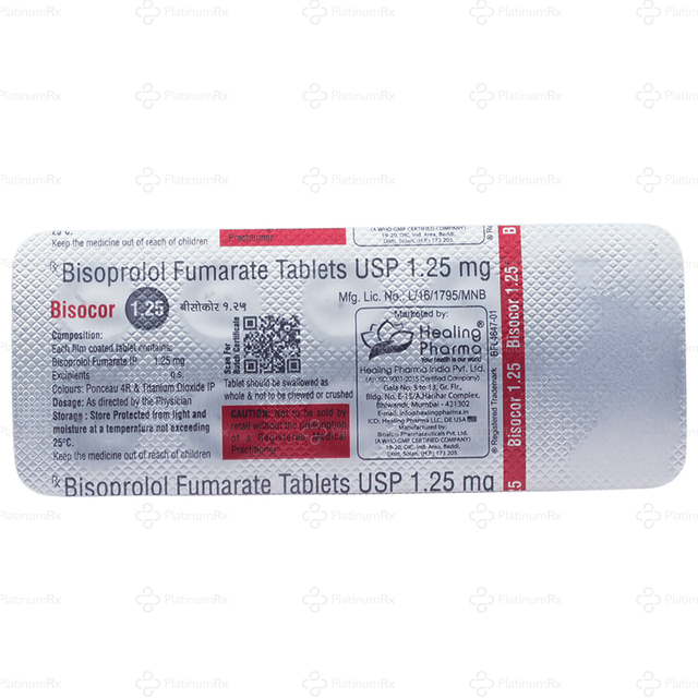 Bisocor 1.25mg Tablet 10s