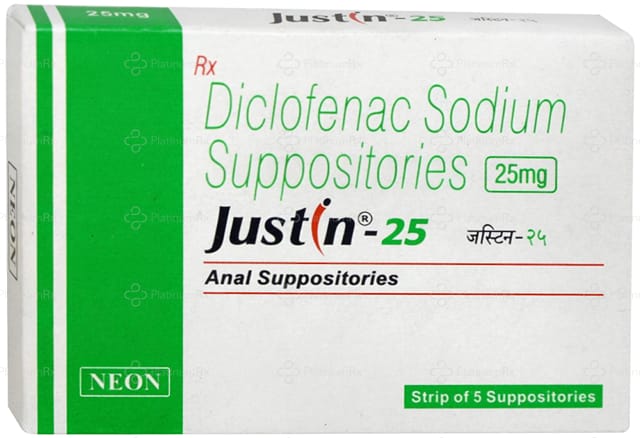 Justin 25mg Suppository 5s