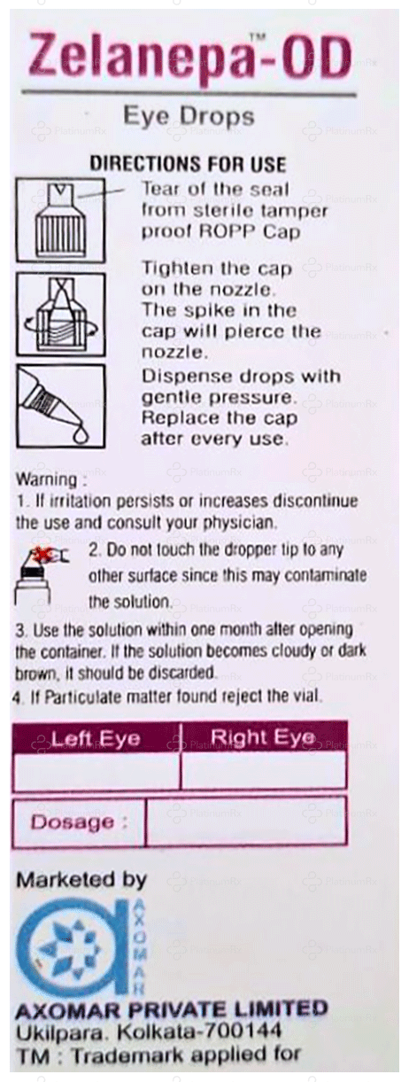Zelanepa OD Ophthalmic Suspension 3ml