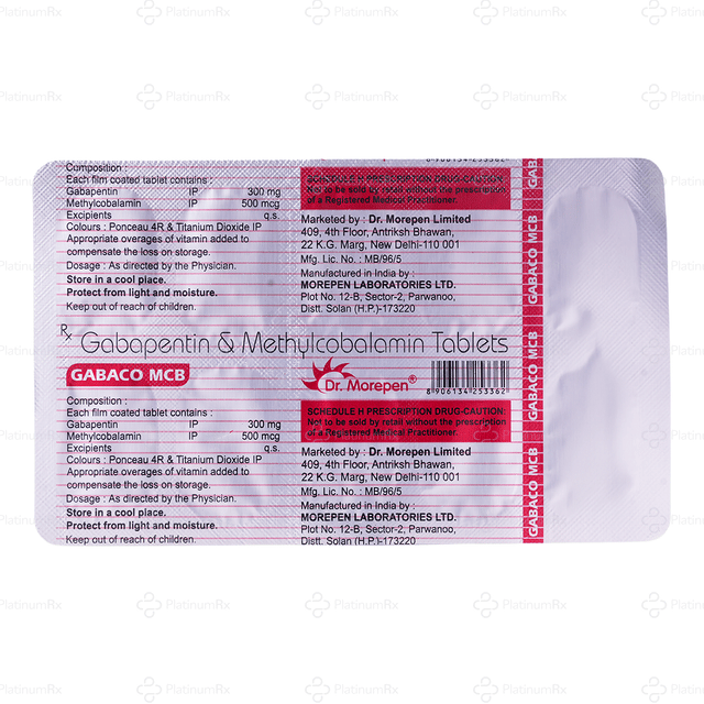 Gabaco MCB 300/500mcg Tablet 10s