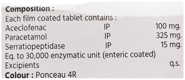 Acenofix SP 100/325/15mg Tablet 10s