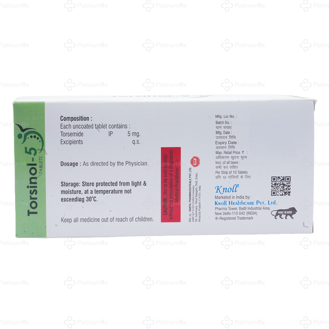 Torsinol 5mg Tablet 10s