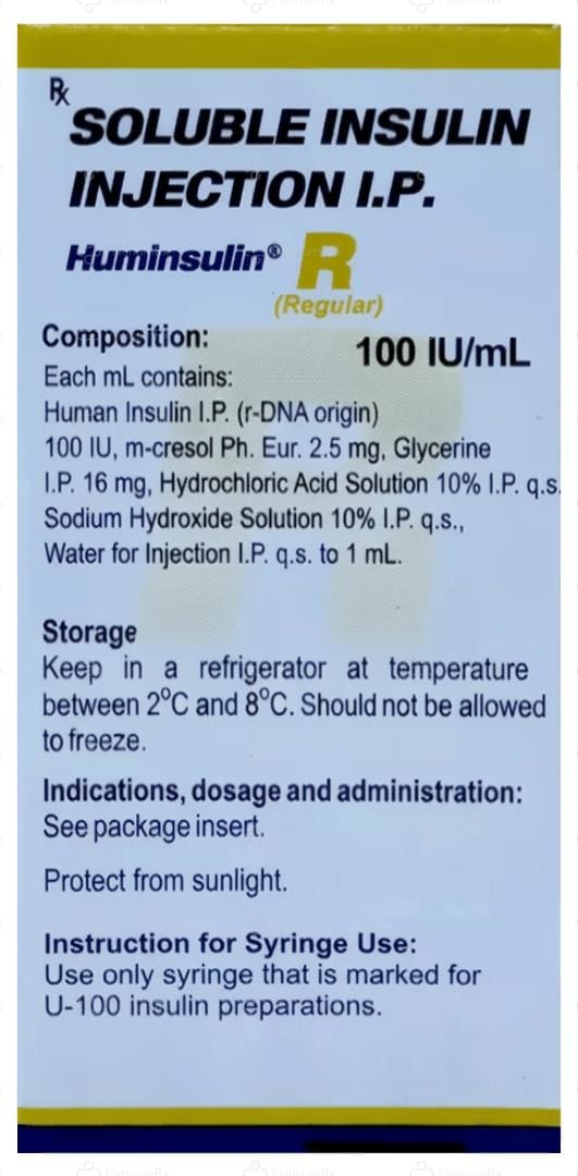 Huminsulin R (100 IU/ml) (1*10ml Vial)