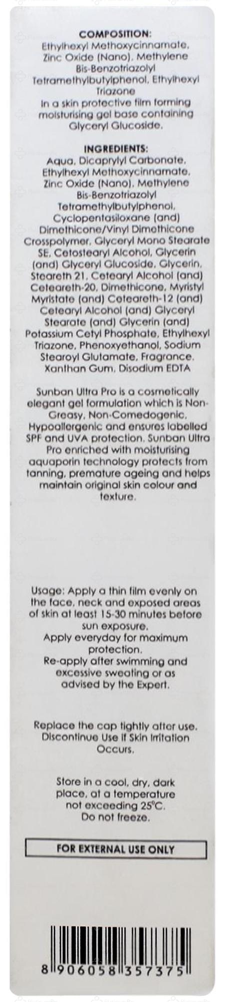 Sunban Ultra Pro SPF 35 + Gel 60gm