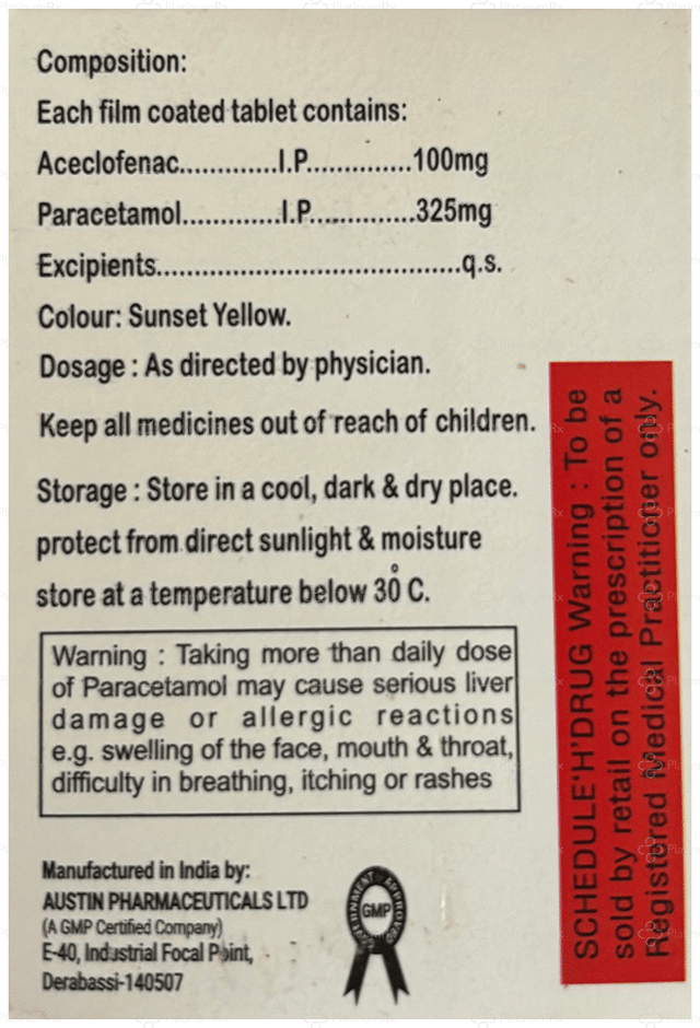 Paragen P 100/325mg Tablet 10s