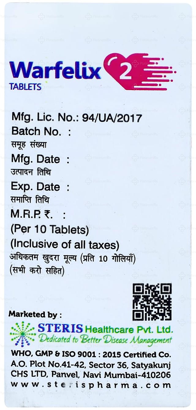 Warfelix 2mg Tablet 10s