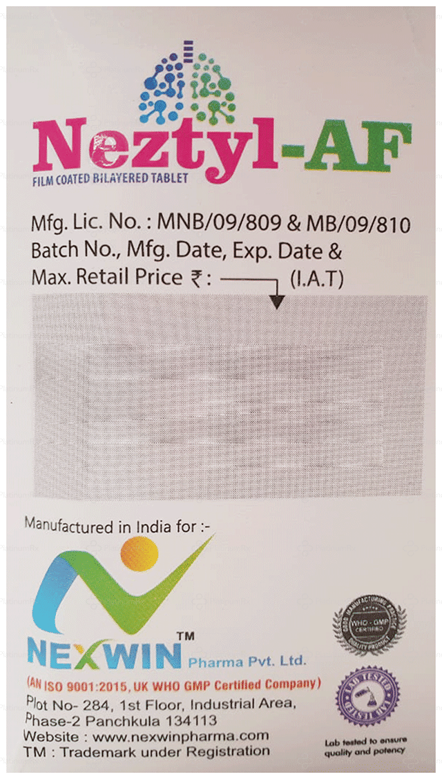 Neztyl AF 100/600mg Tablet 10s