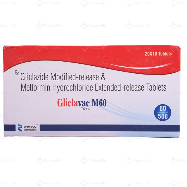 Gliclavac M 60/500mg Tablet ER 10s