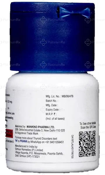 Thyroneed 62.5mcg Tablet 120s
