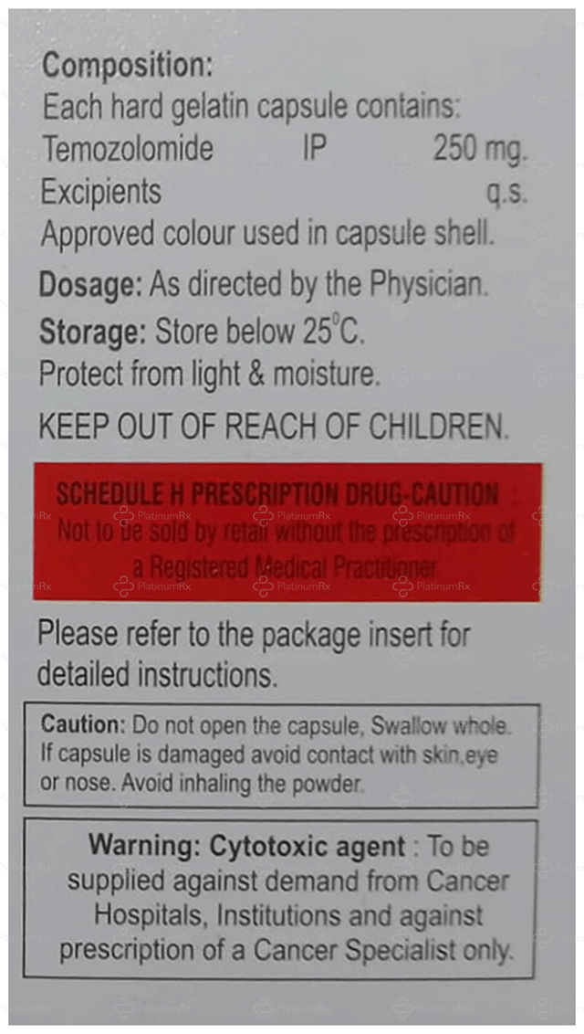 Oncotemo 250mg Capsule 5s