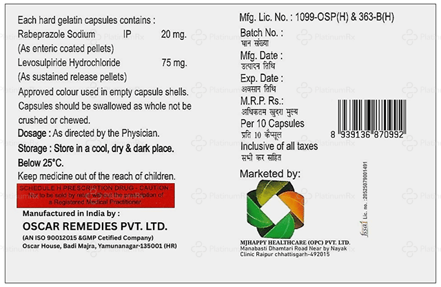 Rabsid LSR 75/20mg Capsule SR 10s