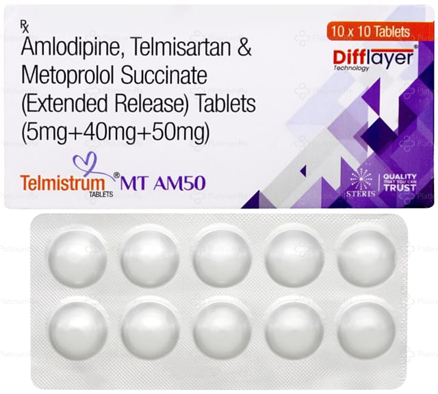 Telmistrum MT AM 50mg Tablet ER 10s