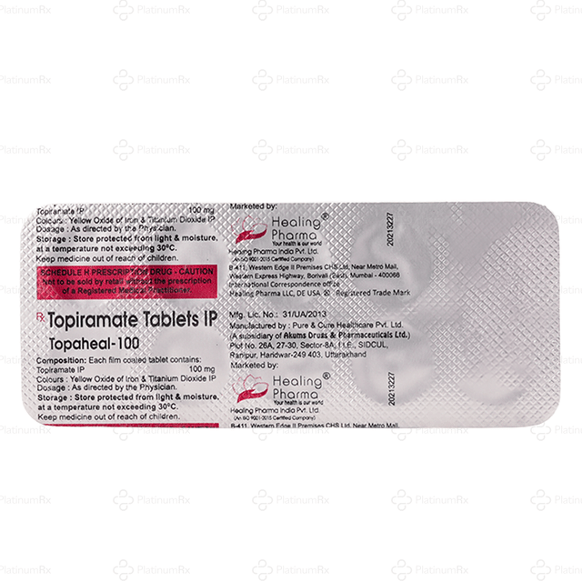 Topaheal 100mg Tablet 10s