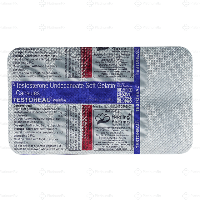 Testoheal 40mg Capsule 10s