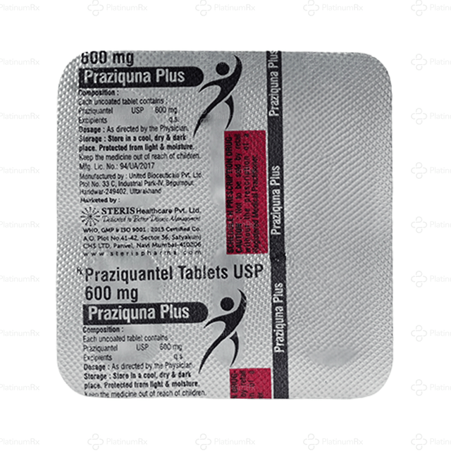 Praziquna Plus 600mg Tablet 4s