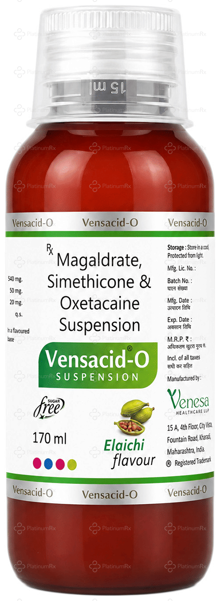 Vensacid O Elaichi Sugar Free Oral Suspension 170ml