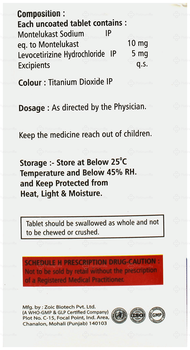 Rocus LC 5/10mg Tablet 10s