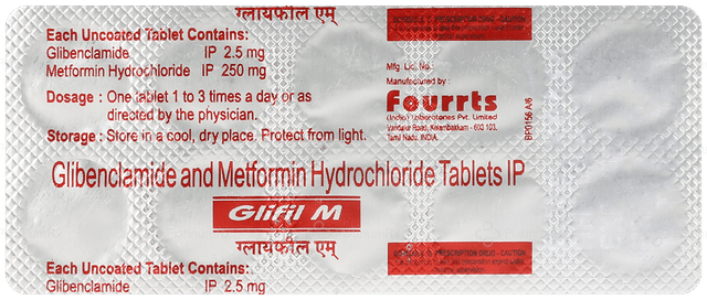 Glifil M 2.5/250mg Tablet 10s