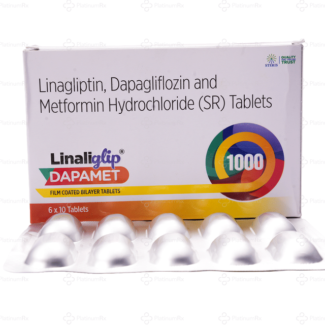 Linaliglip Dapamet 1000/10/5mg Tablet 10s