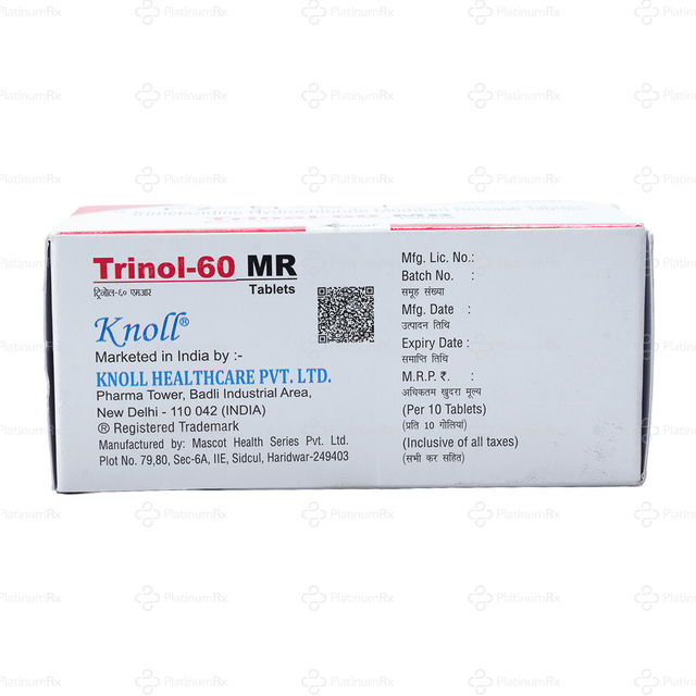 Trinol 60mg Tablet MR 10s