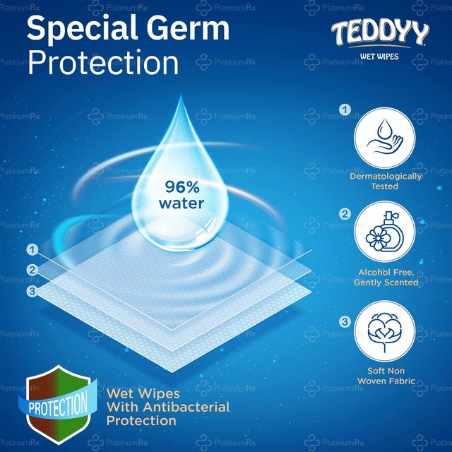Teddyy With Lid Wet Wipes 72s