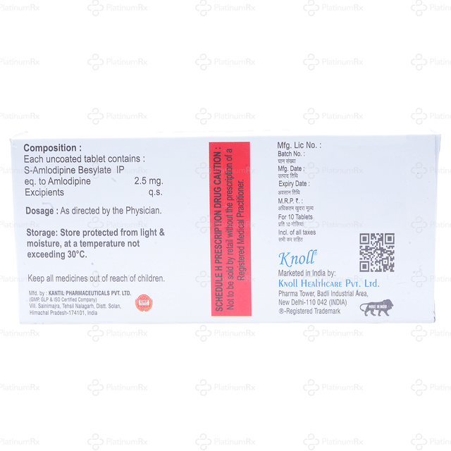 S Amleod 2.5mg Tablet 10s